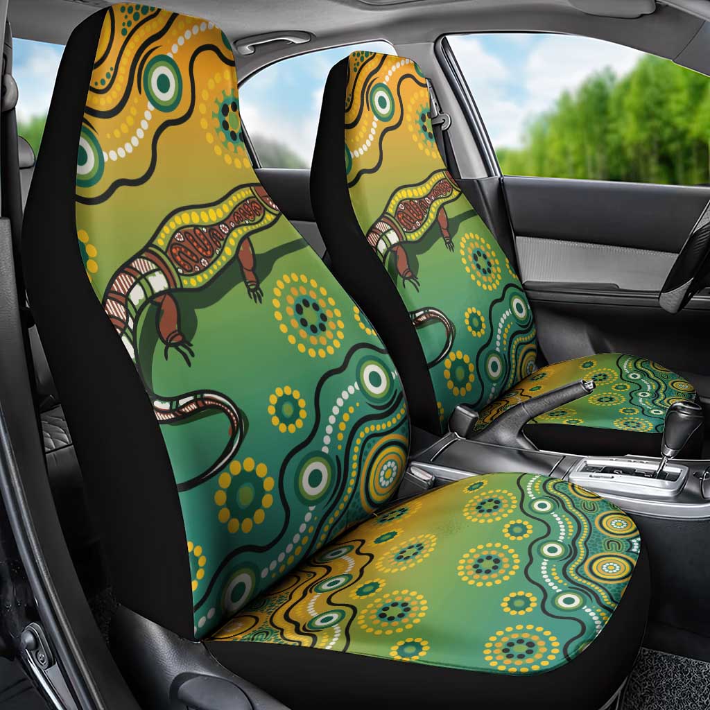 Goanna Aboriginal-style Dot Artwork Car Seat Cover