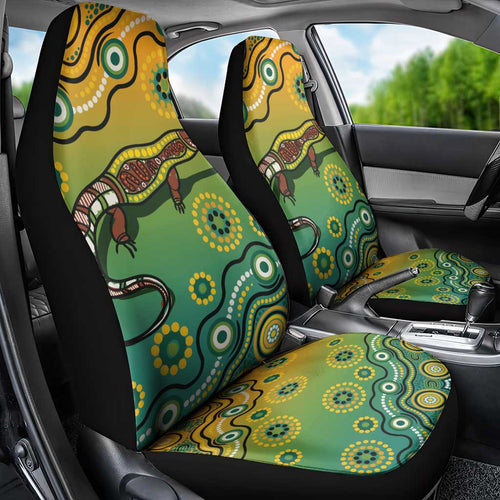 Goanna Aboriginal-style Dot Artwork Car Seat Cover