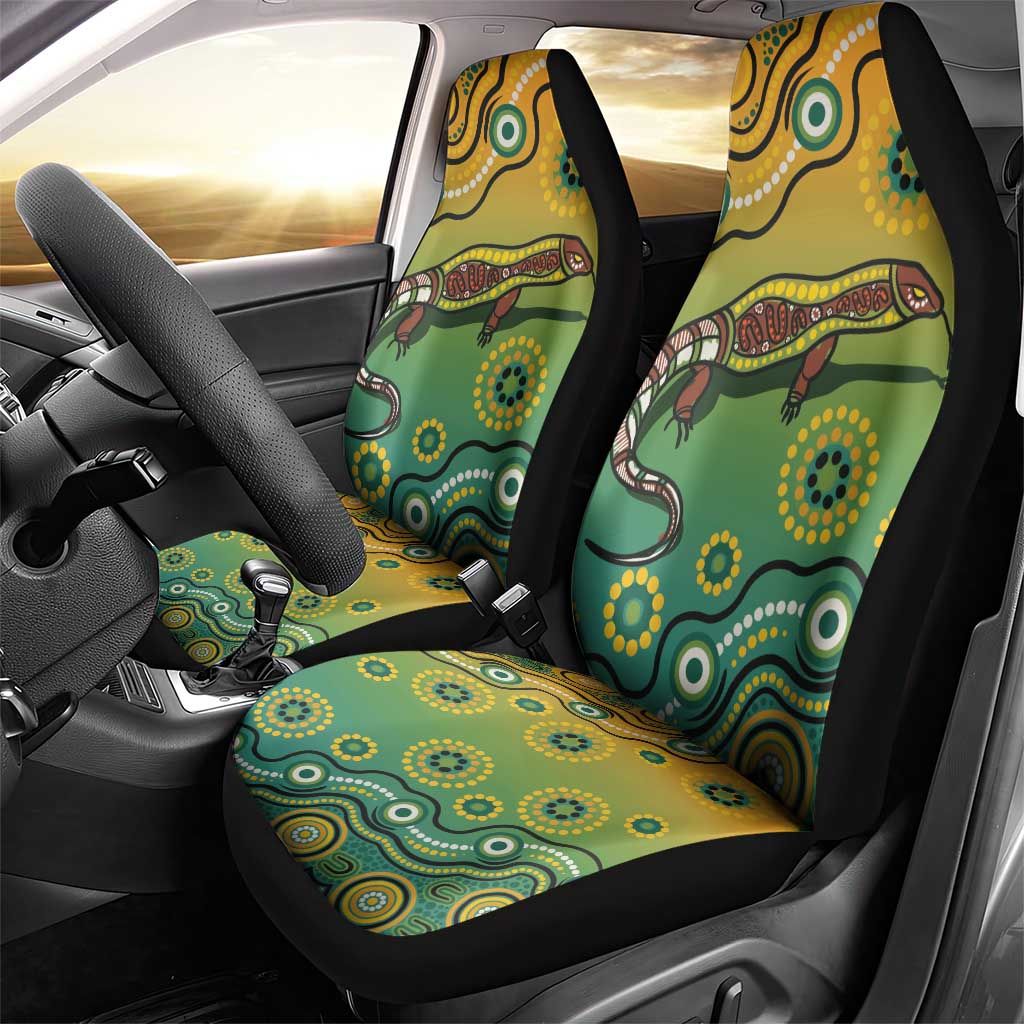 Goanna Aboriginal-style Dot Artwork Car Seat Cover