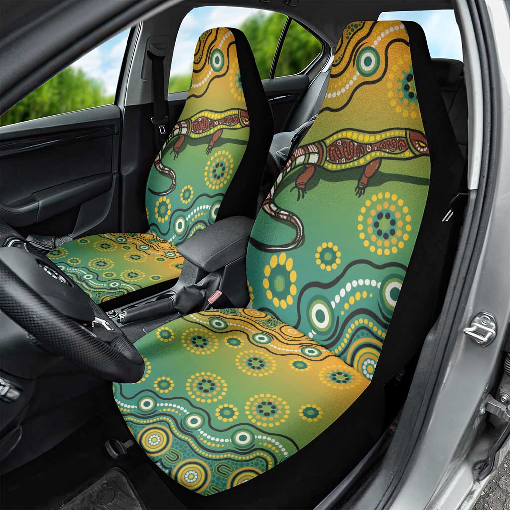 Goanna Aboriginal-style Dot Artwork Car Seat Cover