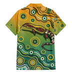 Goanna Aboriginal-style Dot Artwork Family Matching Mermaid Dress and Hawaiian Shirt