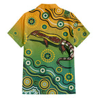 Goanna Aboriginal-style Dot Artwork Hawaiian Shirt