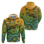 Goanna Aboriginal-style Dot Artwork Hoodie