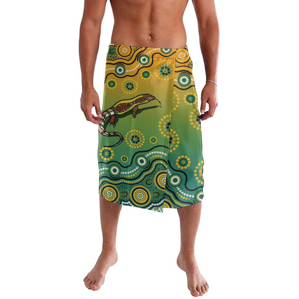 Goanna Aboriginal-style Dot Artwork Lavalava