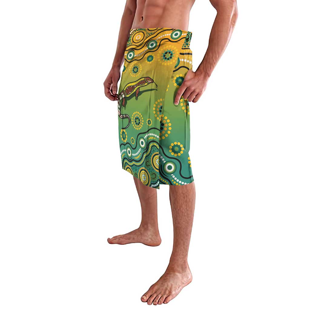 Goanna Aboriginal-style Dot Artwork Lavalava