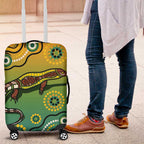 Goanna Aboriginal-style Dot Artwork Luggage Cover