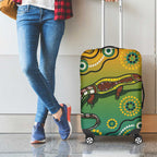 Goanna Aboriginal-style Dot Artwork Luggage Cover