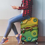 Goanna Aboriginal-style Dot Artwork Luggage Cover