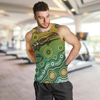 Goanna Aboriginal-style Dot Artwork Men Tank Top