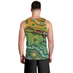 Goanna Aboriginal-style Dot Artwork Men Tank Top
