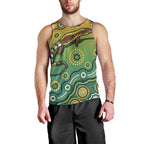 Goanna Aboriginal-style Dot Artwork Men Tank Top