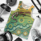Goanna Aboriginal-style Dot Artwork Men Tank Top