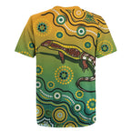 Goanna Aboriginal-style Dot Artwork Rugby Jersey