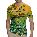 Goanna Aboriginal-style Dot Artwork Rugby Jersey