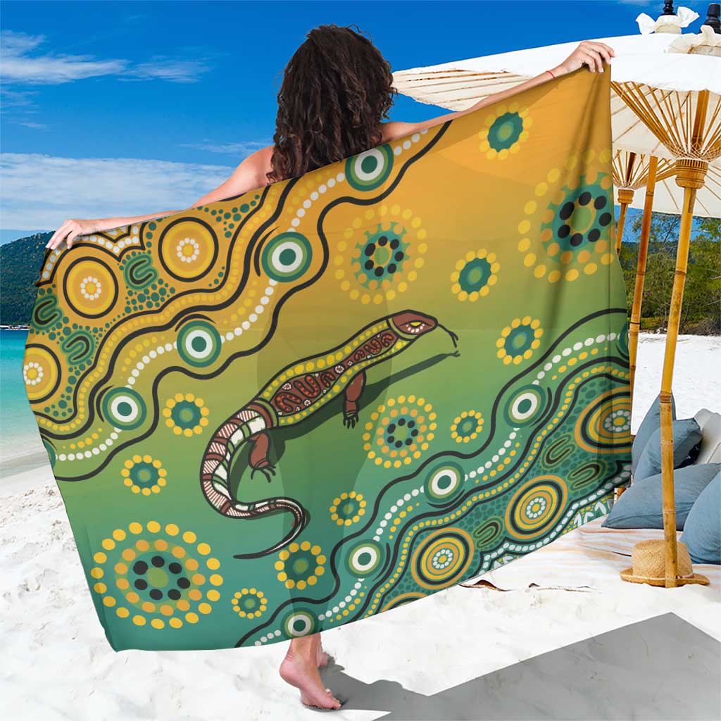 Goanna Aboriginal-style Dot Artwork Sarong