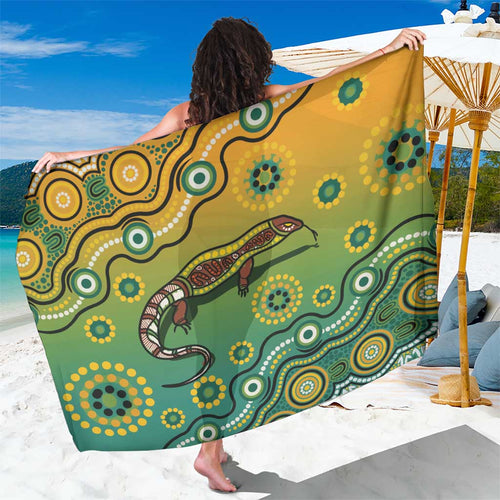 Goanna Aboriginal-style Dot Artwork Sarong