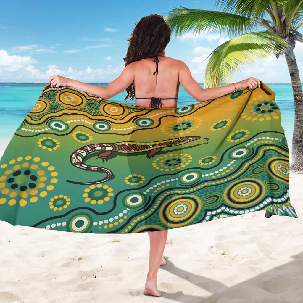 Goanna Aboriginal-style Dot Artwork Sarong