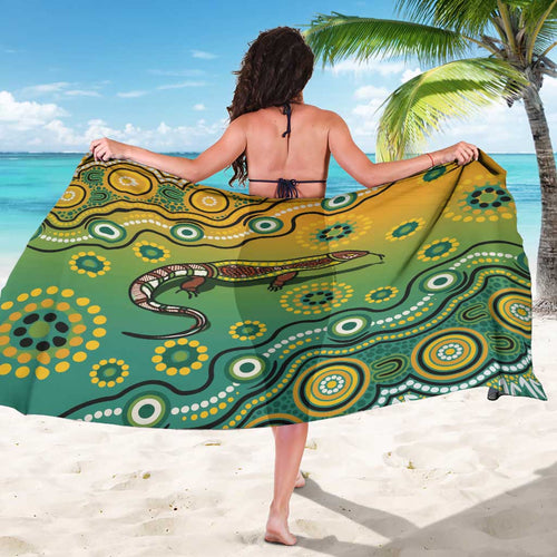 Goanna Aboriginal-style Dot Artwork Sarong