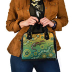Goanna Aboriginal-style Dot Artwork Shoulder Handbag