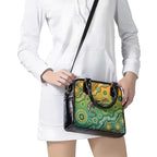 Goanna Aboriginal-style Dot Artwork Shoulder Handbag
