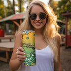 Goanna Aboriginal-style Dot Artwork Skinny Tumbler