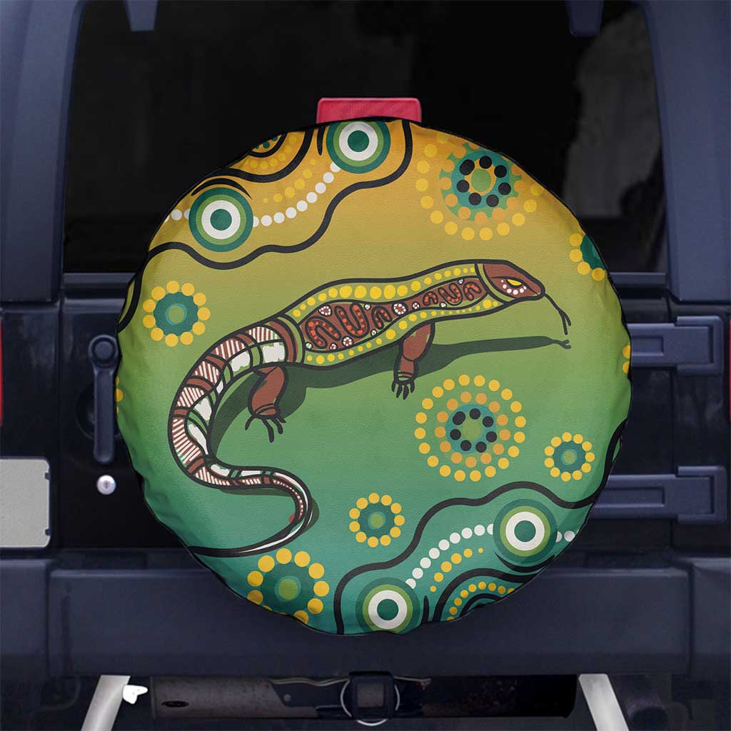 Goanna Aboriginal-style Dot Artwork Spare Tire Cover