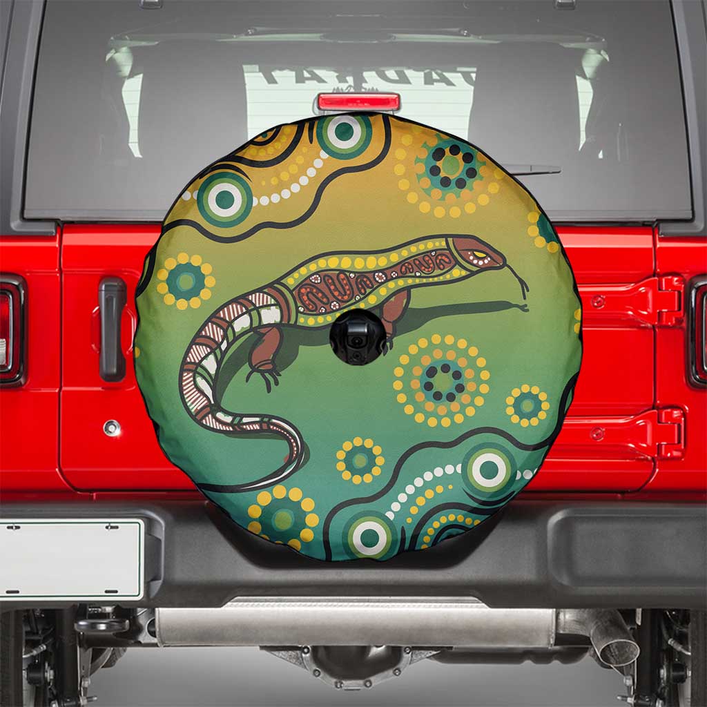 Goanna Aboriginal-style Dot Artwork Spare Tire Cover