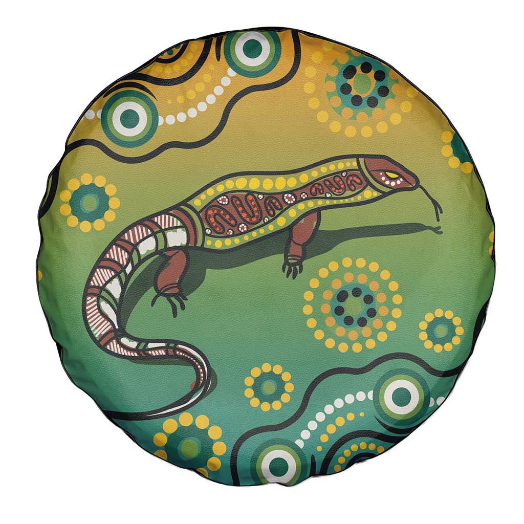 Goanna Aboriginal-style Dot Artwork Spare Tire Cover