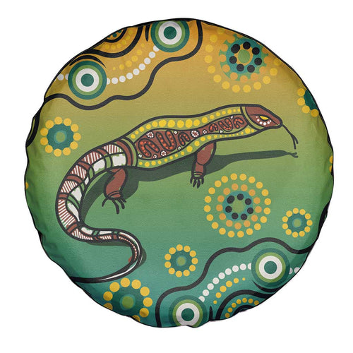 Goanna Aboriginal-style Dot Artwork Spare Tire Cover