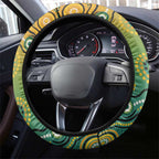 Goanna Aboriginal-style Dot Artwork Steering Wheel Cover