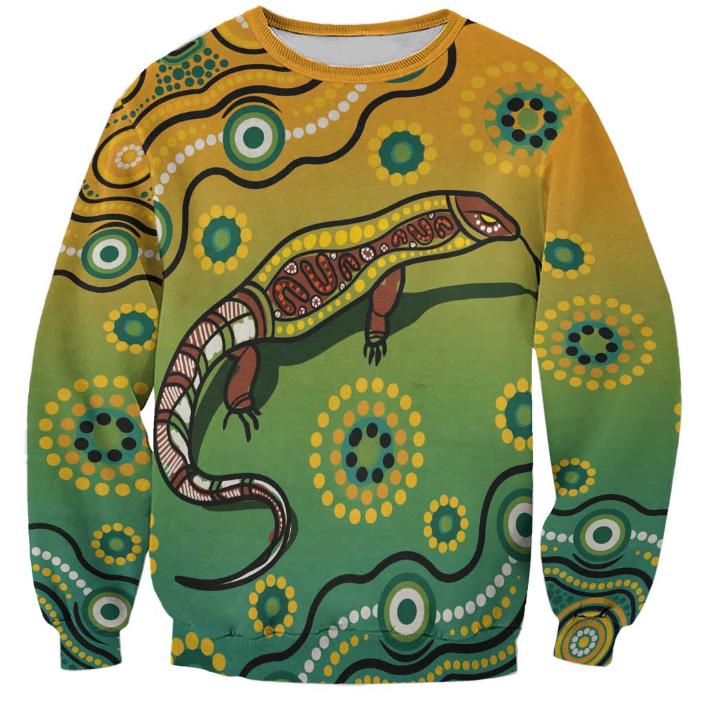 Goanna Aboriginal-style Dot Artwork Sweatshirt