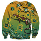 Goanna Aboriginal-style Dot Artwork Sweatshirt