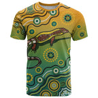 Goanna Aboriginal-style Dot Artwork T Shirt