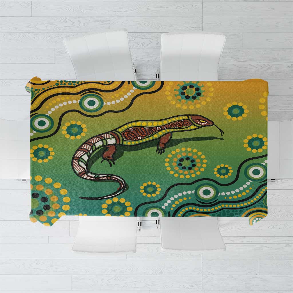 Goanna Aboriginal-style Dot Artwork Tablecloth