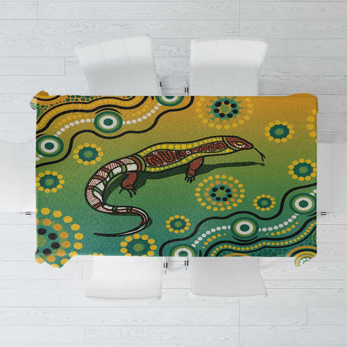 Goanna Aboriginal-style Dot Artwork Tablecloth
