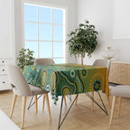 Goanna Aboriginal-style Dot Artwork Tablecloth