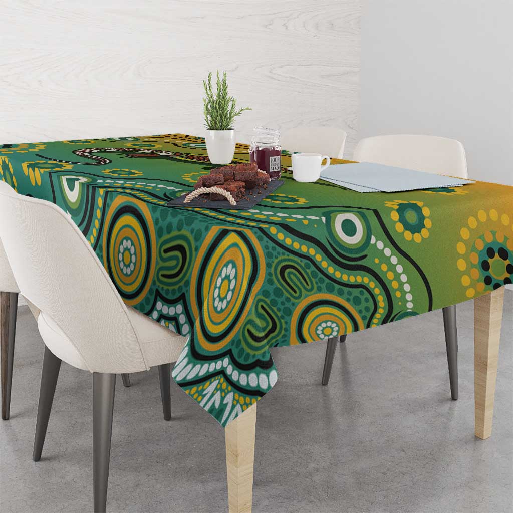 Goanna Aboriginal-style Dot Artwork Tablecloth