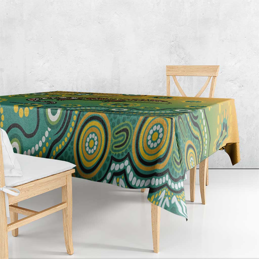 Goanna Aboriginal-style Dot Artwork Tablecloth