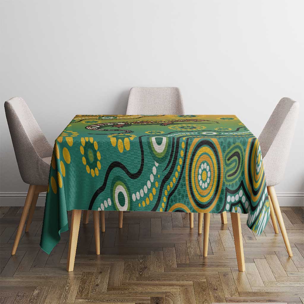 Goanna Aboriginal-style Dot Artwork Tablecloth