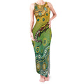 Goanna Aboriginal-style Dot Artwork Tank Maxi Dress