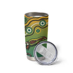 Goanna Aboriginal-style Dot Artwork Tumbler Cup