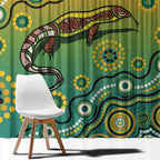 Goanna Aboriginal-style Dot Artwork Window Curtain