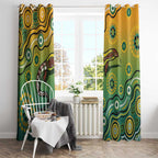 Goanna Aboriginal-style Dot Artwork Window Curtain