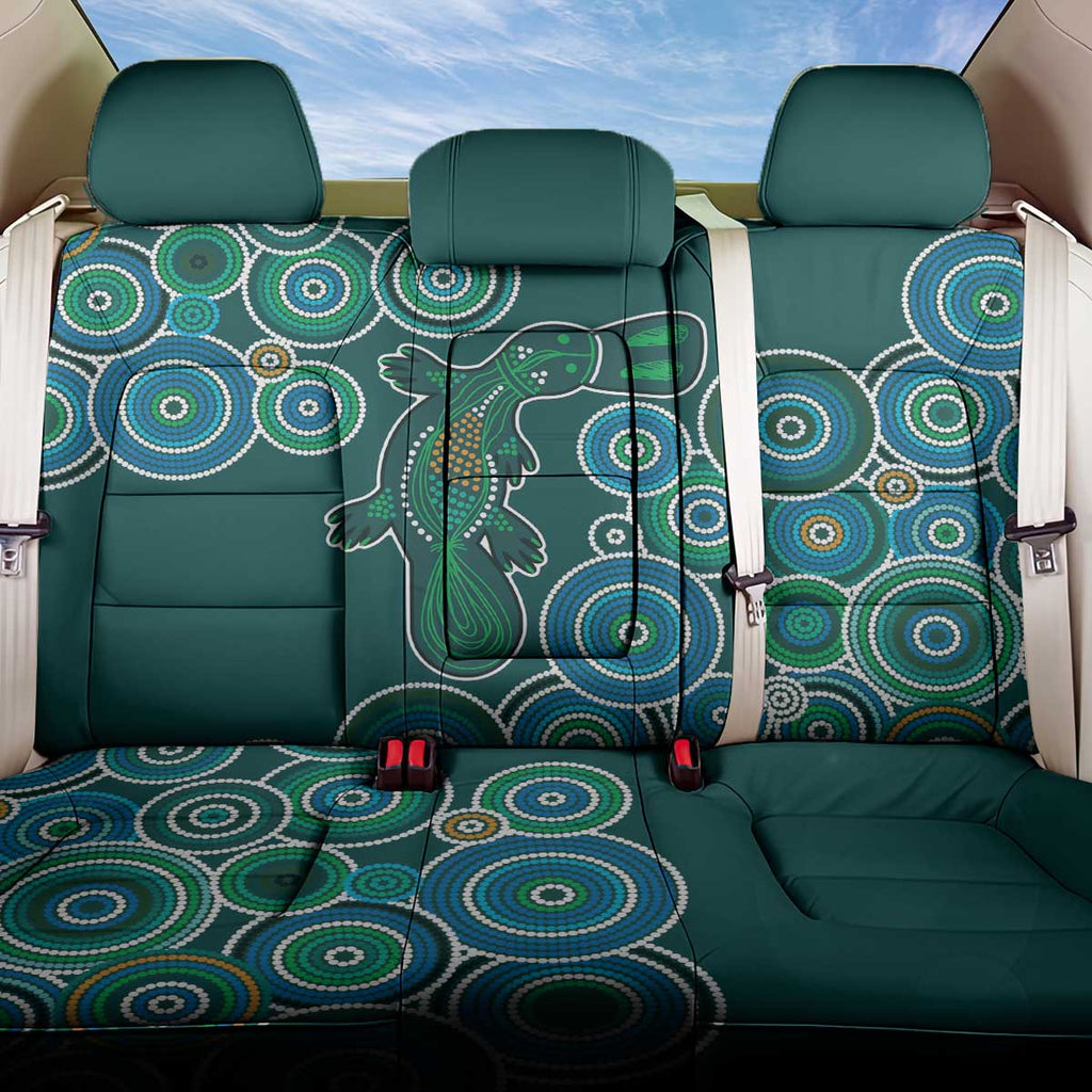 Green Platypus Aboriginal Art Back Car Seat Cover