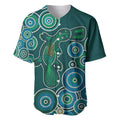 Green Platypus Aboriginal Art Baseball Jersey
