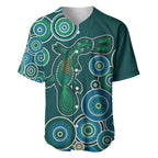 Green Platypus Aboriginal Art Baseball Jersey