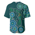 Green Platypus Aboriginal Art Baseball Jersey