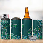 Green Platypus Aboriginal Art 4 in 1 Can Cooler Tumbler