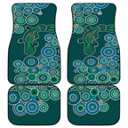 Green Platypus Aboriginal Art Car Mats