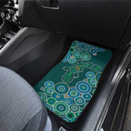 Green Platypus Aboriginal Art Car Mats